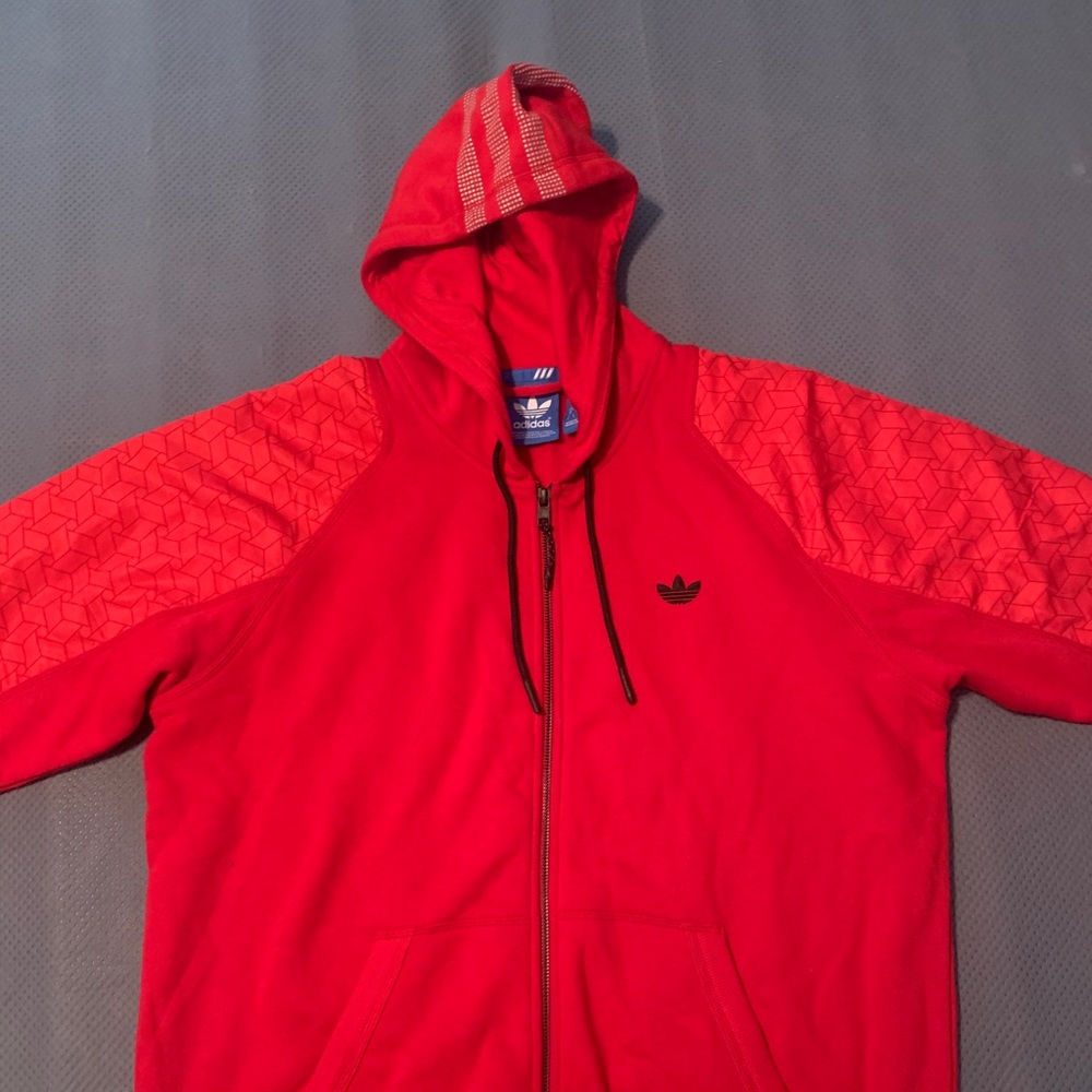 Men’s red adidas hoodie